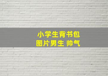 小学生背书包图片男生 帅气